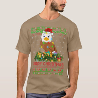 Funny Xmas Lighting Tree Santa Ugly Eagle Christma T-Shirt