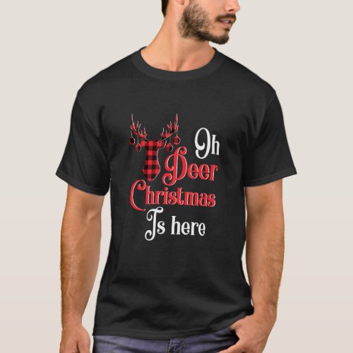 Funny Xmas   Oh Deer Christmas Is Here T_Shirt