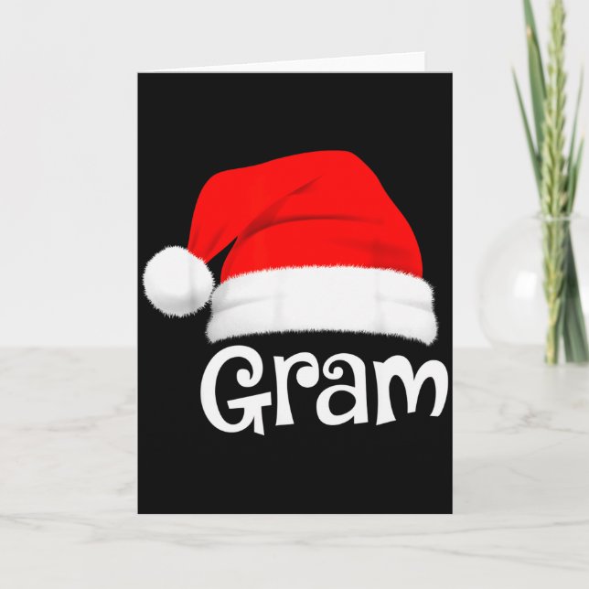 Funny Xmas Pajama Group Matching Gram Christmas Ha Card (Front)