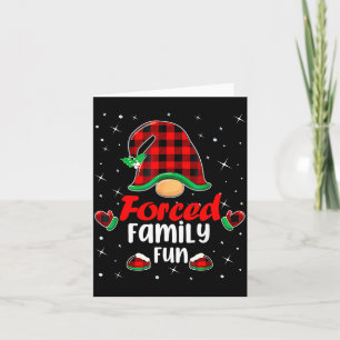Funny Xmas Santa Hat Forced Family Fun Anti Christ Card