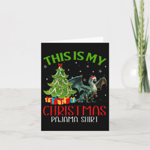 Funny Xmas Santa Lights This Is My Dragon Christma Card