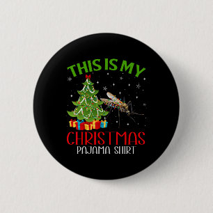 Funny Xmas Santa Lights This Is My Mosquito Christ Button