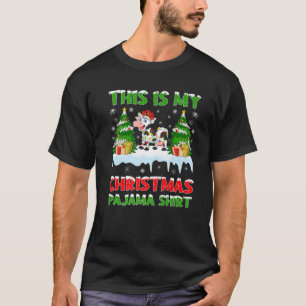 Funny Xmas Santa This Is My Chipmunk Christmas Paj T-Shirt