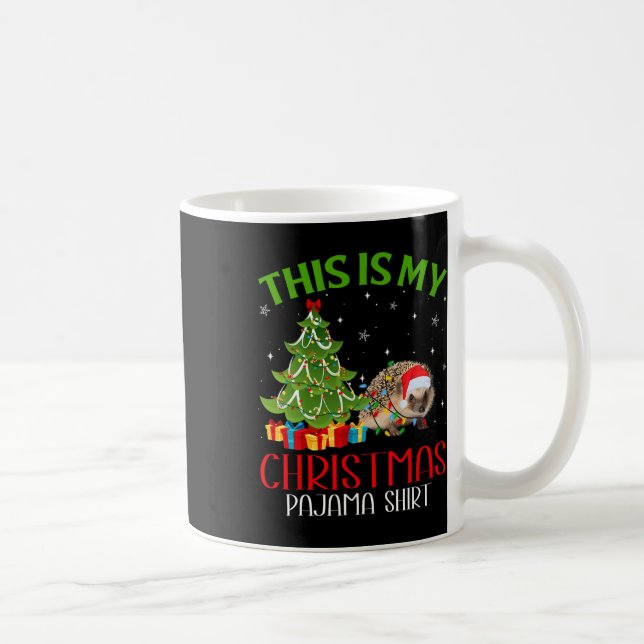 Funny Xmas Santa This Is My Porcupine Christmas Pa Coffee Mug (Right)