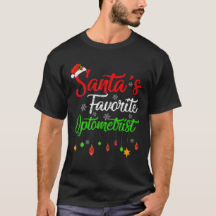 Funny Xmas Santa's Favorite Optometrist Christmas T-Shirt