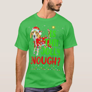 Funny Xmas Tree Is This Jolly Enough Beagle Christ T-Shirt