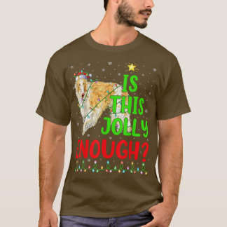 Funny Xmas Tree Is This Jolly Enough Borzoi Christ T-Shirt