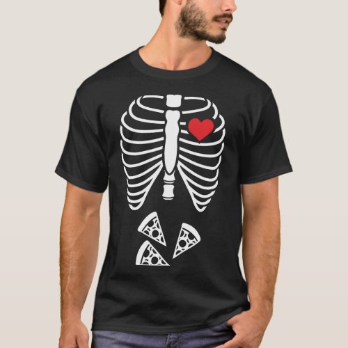 Funny Xray Easy Halloween Costume Rib Cage Skeleto T_Shirt