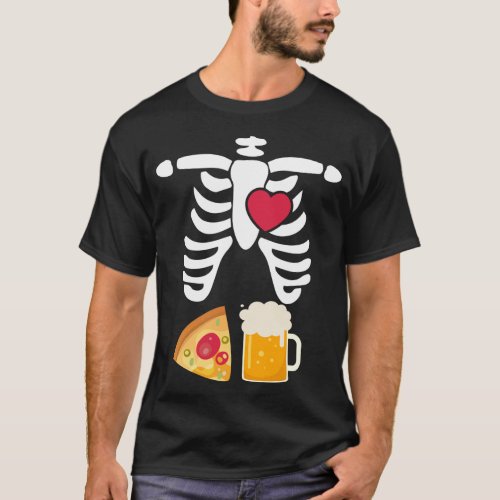 Funny Xray Halloween Soon Dad Skeleton Pregnancy P T_Shirt