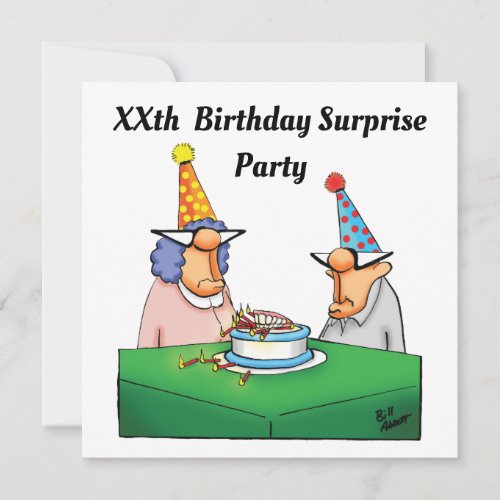 Funny XXth Birthday Surprise Party Invitations