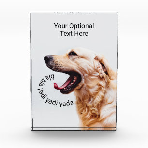 Funny Yapping Dog custom text photo block