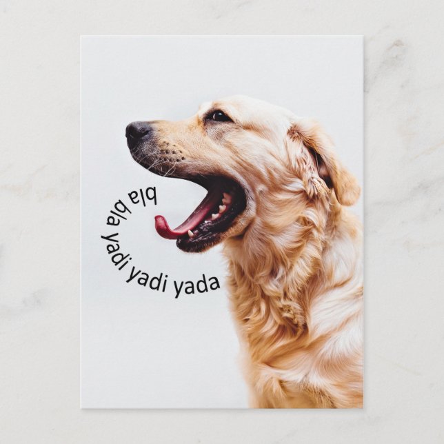 Funny Yapping Dog postcard (Front)