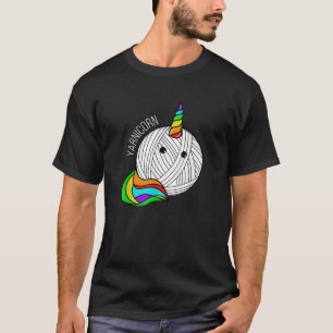 Funny Yarn Art Unicorn Yarnicorn Crochet Pictures T-Shirt