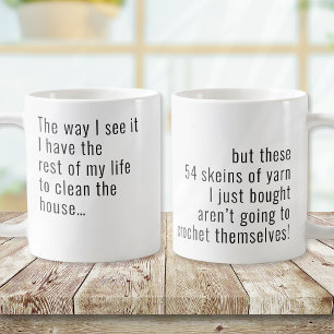 Funny Yarn Crochet Coffee Mug