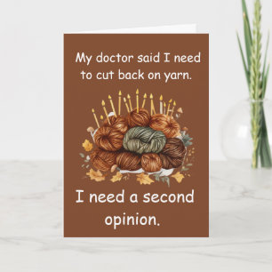 Funny Yarn Hoarder Cottagecore Birthday Humor Card