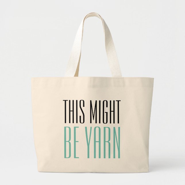 Funny Yarn Large Tote Bag (Front)