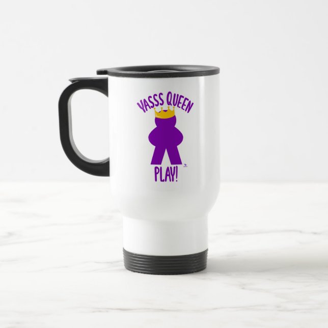 Funny Yas Queen Play Board Game Slogan  Travel Mug (Left)