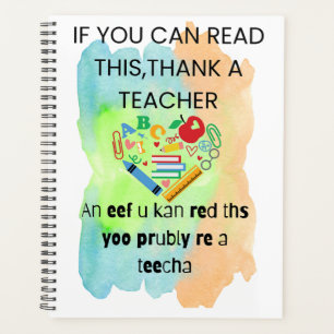 Funny Yearly Planner Gift For Teachers