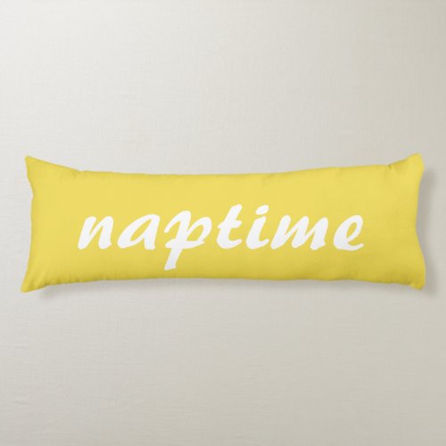 Funny Yellow and White Naptime Body Pillow