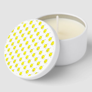 Funny Yellow Birds Doodle Mini Candle Favors