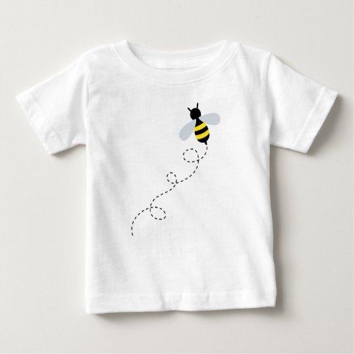 Funny Yellow Black Bumble Bee Baby T_Shirt