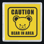 Funny Yellow Black Teddy Bear Warning Sign Art Silver Finish Lapel Pin<br><div class="desc">Pin up on your jacket this cool Square Lapel Pin with a cute Teddy Bear on a yellow background. A cute teddy bear not only for children but also adults. It looks great on apparel like T-shirts. If you're looking for a design for baby or children clothes, this is an...</div>