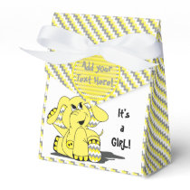 Funny Yellow Chevron Silly Elephant Party FavorBox Favor Boxes