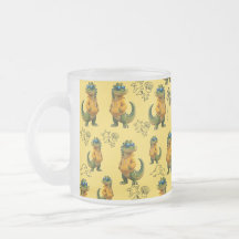 Funny Yellow Crocodile Beach Pattern Coffee Mug