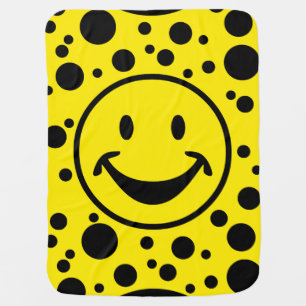 Funny yellow & Dots + your backg. & ideas Swaddle Blanket