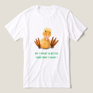 Funny Yellow Duck and Catchy Text Tri-Blend Shirt