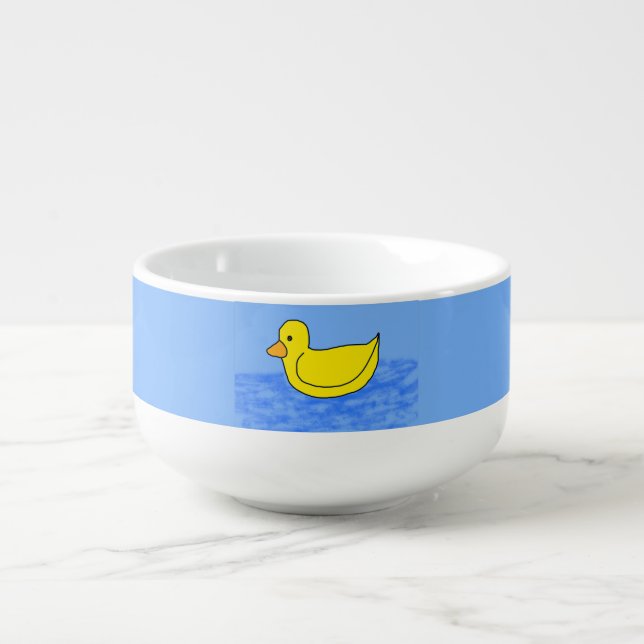 Funny Yellow Ducky Soup Mug (Front)