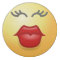 Funny Yellow Kiss Love Face Emoji Eraser