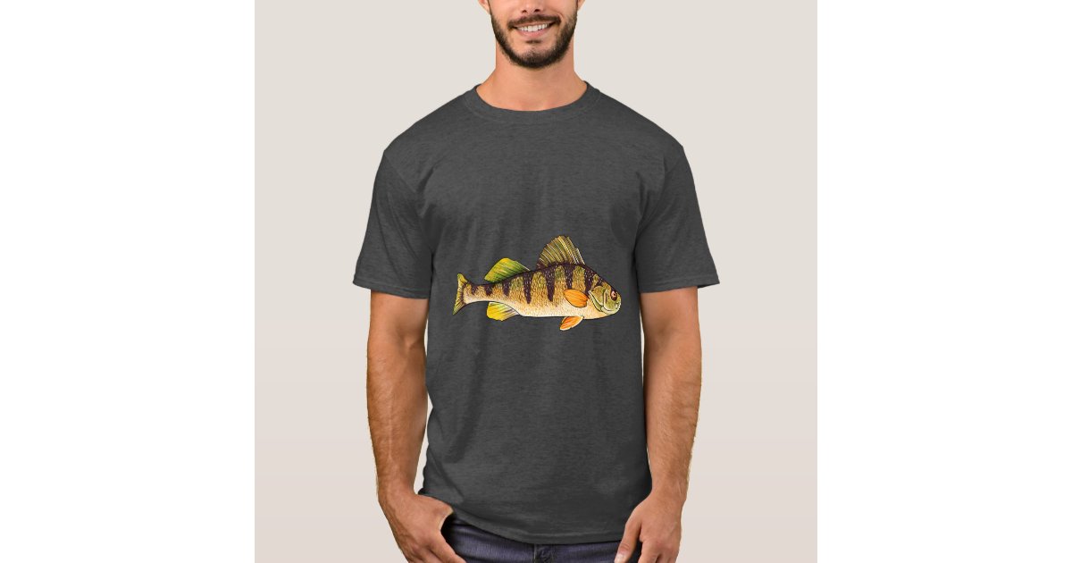 Funny Yellow Perch Fishing Freshwater Fish Gift T-Shirt