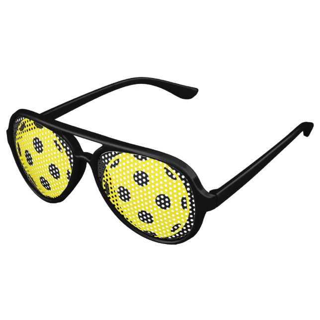 Funny yellow pickleball party shades sunglasses | Zazzle