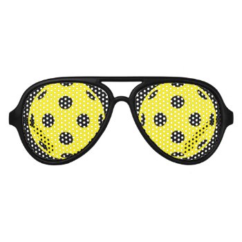Funny Yellow Pickleball Party Shades Sunglasses by imagewear at Zazzle