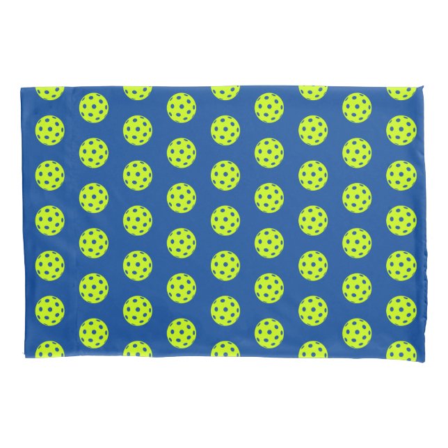 Funny Yellow Pickleball Pattern  Pillow Case (Front)