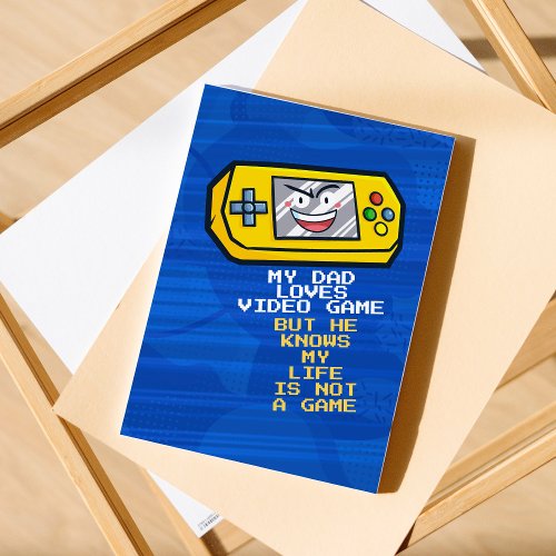 Funny Yellow Portable Fathers Day Greeting Card