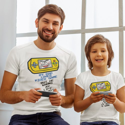 Funny Yellow Portable Fathers Day Greeting White T_Shirt