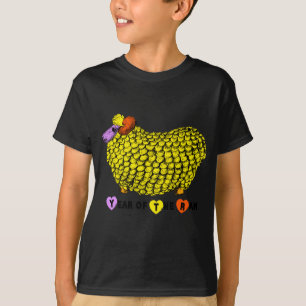 Funny Yellow Ram Chinese New Year Zodiac K Black T T-Shirt