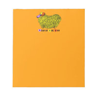Funny Yellow Ram Chinese Year Zodiac Notepad