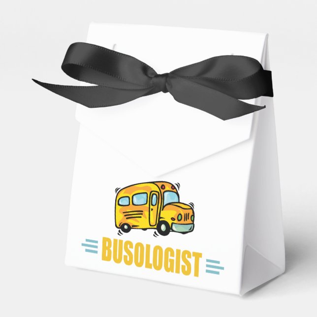 Funny Yellow School Bus Driver Humorous Favor Boxes (Front Side)