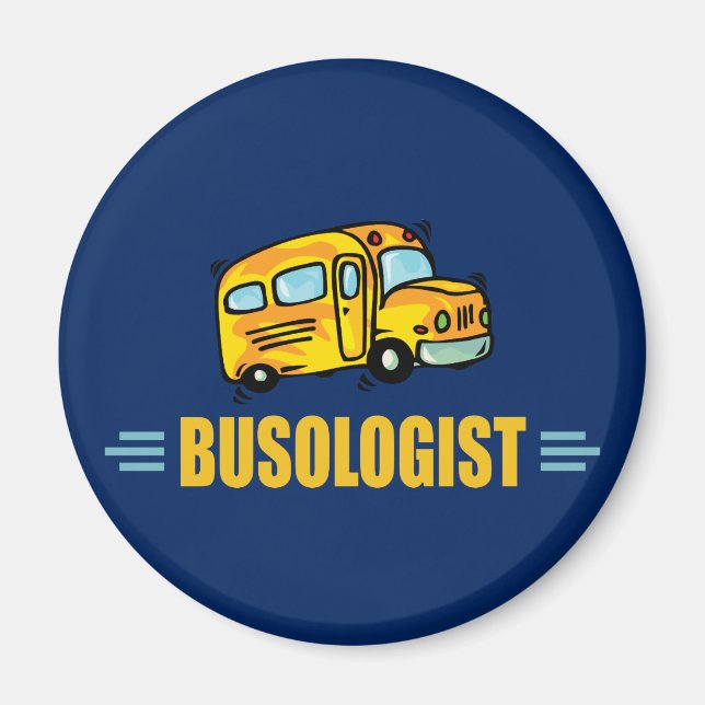 Funny Yellow School Bus Driver Humorous Magnet (Front)