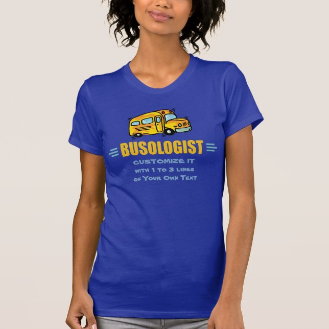 Funny Yellow School Bus Driver Humorous T-Shirt (Front)