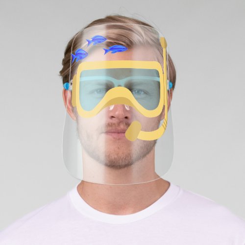 Funny Yellow Snorkel Underwater Face Shield