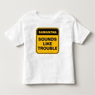 Funny yellow sounds like trouble personalize kids