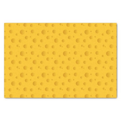 Funny yellow swiss cheese holes pattern gift tissue paper