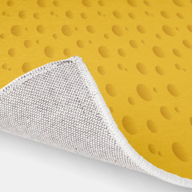 Funny yellow swiss cheese pattern floor rug (Indoor)
