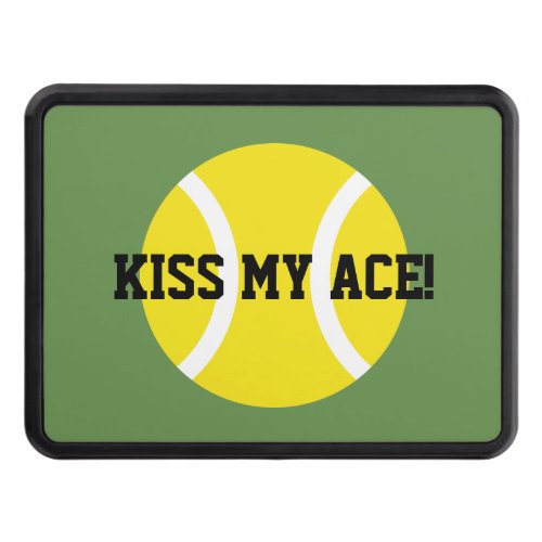 Funny yellow tennis ball trailer hitch cover