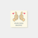 Funny Yellow Thumbs Up Doing Awesome Motivational  Post-it Notes