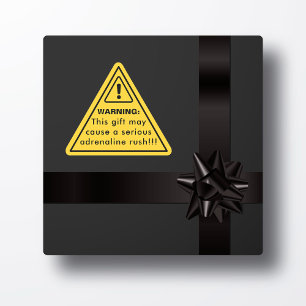 Funny Yellow Warning Sticker Adrenaline Rush